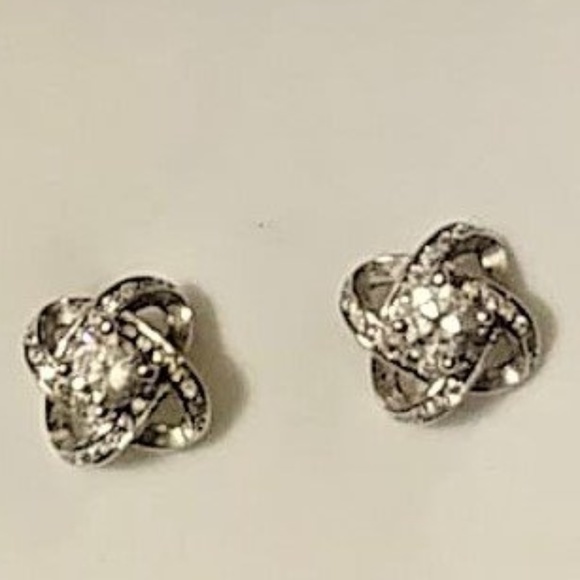 Jewelry - Sterling CZ stud earrings.